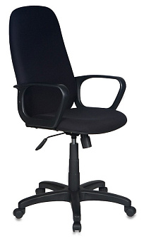 Кресло Бюрократ CH-808AXSN (ткань, мех. качания, крест. пластик, до 120 кг) Черный