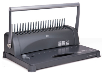 Брошюровщик Deli E3871 (A4, перфорирует 12л, сшивает 350л, отверстие 3*8мм)