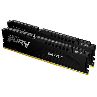 Модуль памяти DDR5 32Gb 5600MHz Kingston Fury Beast Black CL40 (Kit of 2)