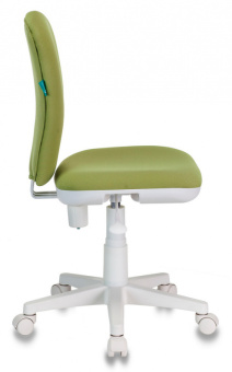 Кресло Бюрократ KD-W10 (ткань, пружинно-винтовой мех. качания, крест. пластик, до 100 кг) Светло-зеленый
