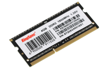 Модуль памяти SODIMM DDR3 4096Mb PC-12800 1600MHz Kingspec 1.35v