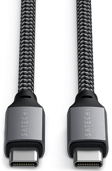 Кабель USB-C < - > USB-C, 2.0м, Satechi 100W Space Gray