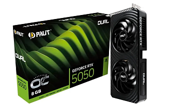 Видеокарта 8Gb PALIT RTX 5050 Dual OC (RTX5050) GDDR6 128-bit HDMI DP