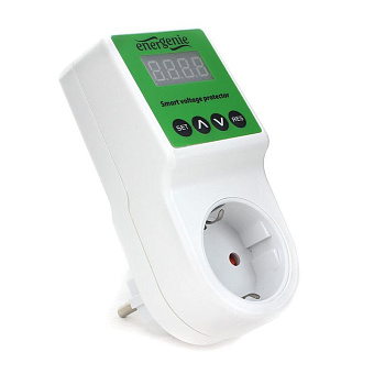 Реле напряжения Energenie EHB8-2, 15A, c дисплеем, белое