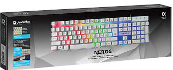 Клавиатура проводная Defender Neros GK-147 белый