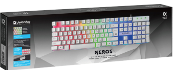 Клавиатура проводная Defender Neros GK-147 белый