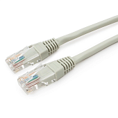 Кабель патч-корд .Patch cord кат.5e, медный 10.0м, серый