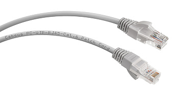 Кабель патч-корд Patch cord кат.6  5.0м, серый