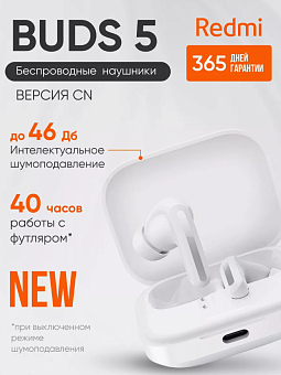 Наушники TWS Xiaomi Buds 5 Grey (серый)