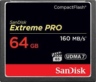 Карта памяти CF 64Gb Sandisk Extreme Pro CompactFlash 64Gb (160/150 Mb/s)
