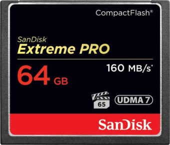 Карта памяти CF 64Gb Sandisk Extreme Pro CompactFlash 64Gb (160/150 Mb/s)