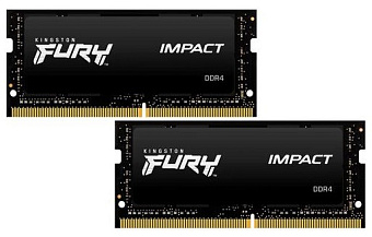 Модуль памяти SODIMM DDR4 16Gb PC4-25600 3200MHz Kingston Fury Impact (Kit of 2)