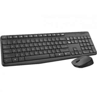 Комплект беспроводной (клавиатура+мышь) Logitech MK235 Wireless USB серый