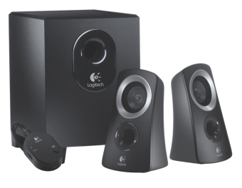 Акустическая система Logitech Z-313 (2x5, 15W, проводной ПДУ) черный