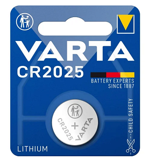 Элемент питания CR2025, 3V, 1шт, Varta ELECTRONICS