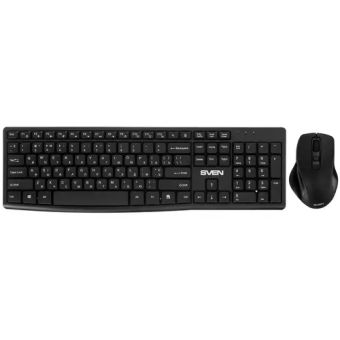 Комплект беспроводной (клавиатура+мышь) SVEN KB-C3500W USB Wireless черный