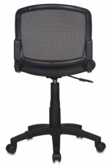 Кресло Бюрократ CH-296NX (сетка/ткань, без мех. качания, крест. пластик, до 100 кг) Черный
