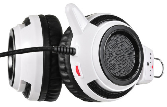 Наушники проводные Oklick HS-G300 ARMAGEDDON (мониторные закрытые, 20-20 000 Гц, 56дБ, 2м) white-bla