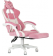 Кресло Knight Kitty/F W Fabric розовый/молочный крестов. пластик подст.для ног пластик белый
