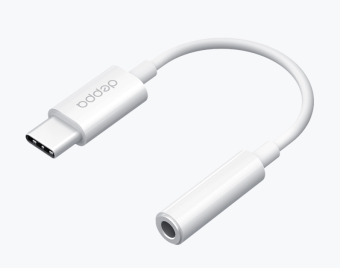 Переходник–адаптер Deppa (72408) Type-C (M) - 3.5 mm jack (F), белый
