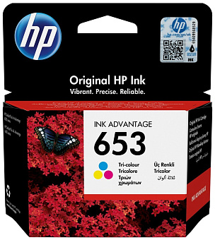 Картридж струйный HP 653 (3YM74AE) для HP DeskJet Plus Ink Advantage 6075/6475, многоцветный (200стр.) (5мл)