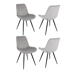 Кресло Бюрократ CH-K2_4 комплект 4шт св.серый Holland 09 металл черный на ножках