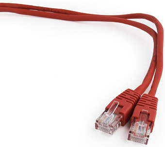 Кабель патч-корд .Patch cord кат.5e  3.0м, Cablexpert, многожильный, красный
