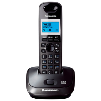 Радиотелефон Panasonic DECT KX-TG 2521 RUT (АОН, автоответчик, спикерфон, полифония, темно-серый мет