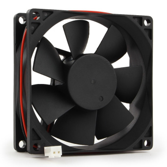 Вентилятор для корпуса 80mm Gembird FANPS (2-pin, 80x80x25мм, втулка, провод 30cm)