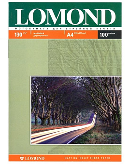 Бумага Lomond [A4] матовая 2х сторонняя, 130гр/м2, 25л