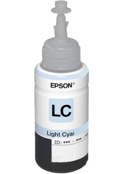 Картридж струйный EPSON T6735 для Epson L800/L805/L810/L850/L1800, светло-голубой EOL