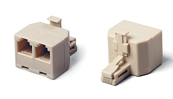 Сетевой разветвитель Cablexpert US-12 RJ-45 (8P8C-разъем - > 2x8P8C-розетки) - для разделения портов от розеток