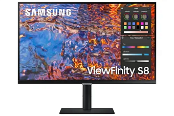 Монитор 27" Samsung ViewFinity S8 (IPS 3840x2160 5ms 60Hz DP HDMI USB-C) черный