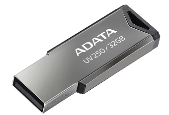 Флешка .32Gb ADATA UV250 USB2.0 плоская металлическая