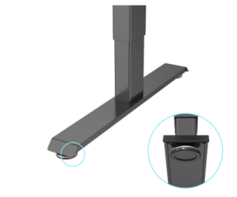 Стол компьютерный Cactus CS-ED-BBK МДФ (с подъемным механизмом) каркас черный