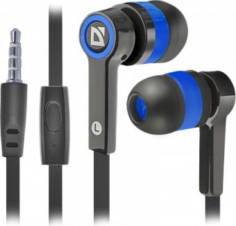 Наушники проводные Defender Pulse 420, черно-синие