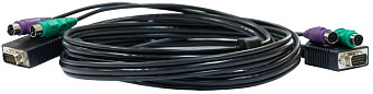 Кабель для переключателей (2xPS/2M+VGA15M-->VGA15M) 3.0м  D-Link DKVM-CB3/A3A