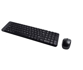 Комплект беспроводной (клавиатура+мышь) Logitech MK220 Wireless Cordless Combo USB черный