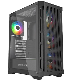 Корпус Powercase Ultimate ARGB ATX чёрный