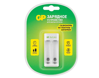 Зарядное устройство AA/AAA GP E211CS-2CR1 AA/AAA NiMH блистер (на 2 слота)