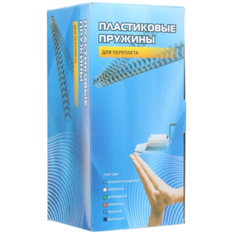 Пружина пластиковая Office Kit 25мм, черная, 50шт