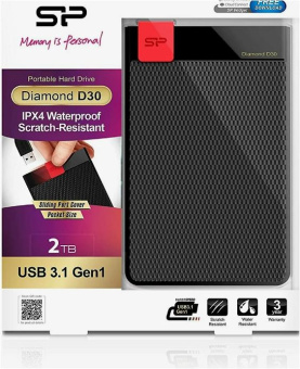 Внешний жесткий диск 1Tb Silicon Power Diamond D30 2.5" USB3.0 Black