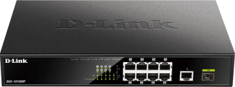 Коммутатор 9 port D-Link DGS-1010MP/A1A 1000 Мбит/сек 8*PoE 1*SFP