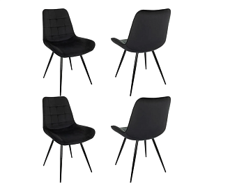 Кресло Бюрократ CH-K2_4 комплект 4шт черный Holland 75 металл черный на ножках