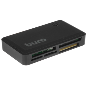 Внешний картридер USB2.0 Buro BU-CR-151 CF/microSD/SD/MS/MS Pro/MS Duo/MS Micro M2/MMC, черный