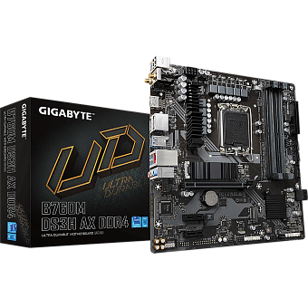 Материнская плата Socket-1700 Gigabyte B760M DS3H AX DDR4 (B760) 4*DDR4 HDMI DP mATX