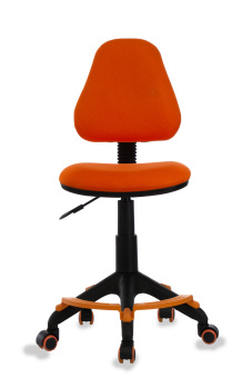 Кресло Бюрократ KD-4-F (ткань, колеса с обратным стопором, подст.для ног, до 100 кг) Оранжевый