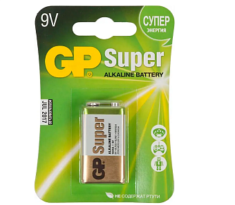 Элемент питания крона, 9V, 1шт, GP Super Alkaline
