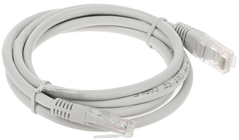 Кабель патч-корд .Patch cord кат.5e, медный 15.0м, серый