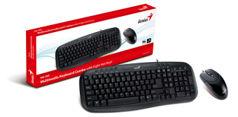 Комплект проводной (клавиатура+мышь) Genius Smart KM-200 черный